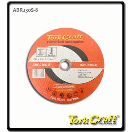 230 x 2.5 x 22.2mm - Metal Cutting Disc - Indstrial | Torkcraft 