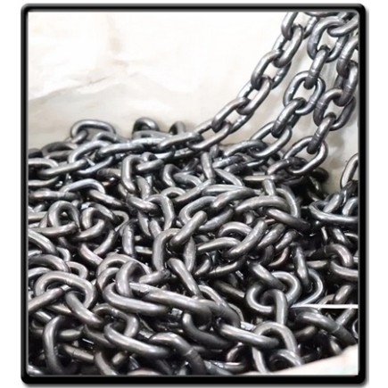 07mm - G80 - Anchor Chain - Black Coated (7x21) | SOLD PER MTR