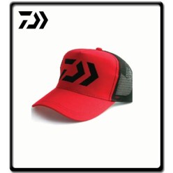 Curved Truckers Cap - Red/Black Mesh | Daiwa 