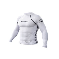 XL - Long Sleeve Rash Vest - White | DAIWA
