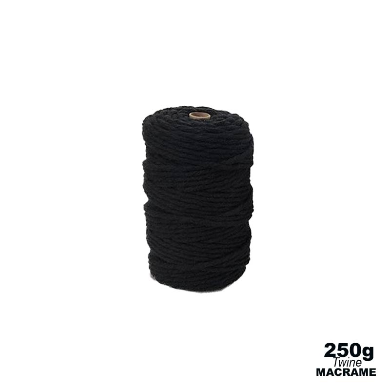 Macrame String Black 2mm - 250g