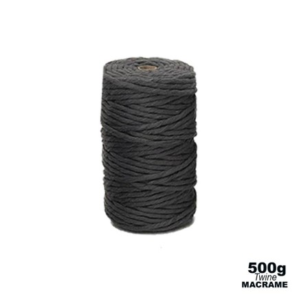 4mm - Macramé Cotton - Dark Grey| 500g