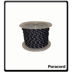 4mm - Paracord - Reflective Black | SOLD PER MTR