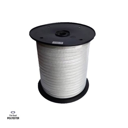 8mm - Polyester Flat Braid - Full Reels - 10kg | SOLD PER REEL