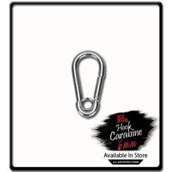 6mm x 60 Carabine Hook with Eyelet | Galvanized 