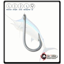 16/0 - Sword Fish Hook - Offset Curved - Carbon Steel | SOLD PER UNIT