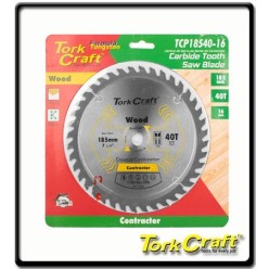 185 x 40T - Contractor Blade - 16 Circular Saw - TCT | Torkcraft 