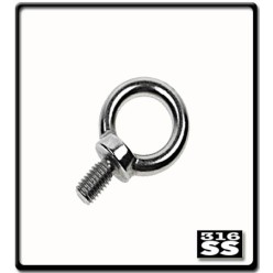 10mm - Stainless Steel Eye Bolts - Drop Forged - GR316 | 0.23T