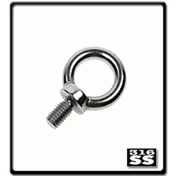 12mm - Stainless Steel Eye Bolts - Drop Forged - GR316 | 0.58T