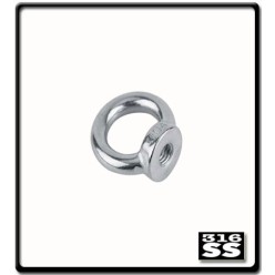 6mm - Stainless Steel Eye Nuts - Drop Forged - GR316 | 0.09T