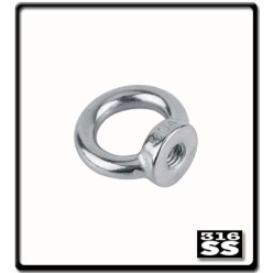 12mm - Stainless Steel Eye Nuts - Drop Forged - GR316 | 0.58T