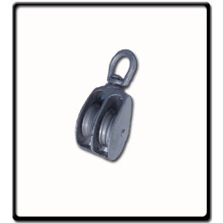 25mm Awning Pulley | Double Cast Sheave Swivel Eye