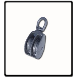 38mm Awning Pulley | Double Cast Sheave Swivel Eye