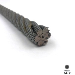 08mm - WSC Ungalvanished Non-Spin Cable - 19x7, 1960MPA, RHOL, A1, SLG | SOLD PER METER