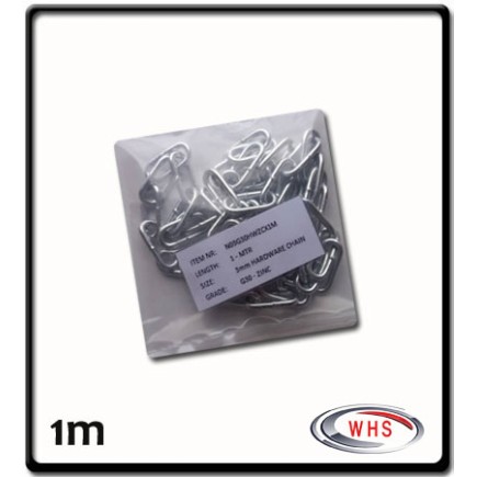 3mm - Hardware Chain - G30 Zinc | 1m - Prepack