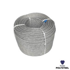 18mm - Polysteel Rope - 3-Strand Construction - Synthetic tensile | SOLD PER METER