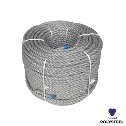 24mm - Polysteel Rope - 3-Strand Construction - Synthetic tensile | SOLD PER METER