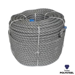 30mm - Polysteel Rope - 3-Strand Construction - Synthetic tensile | SOLD PER METER