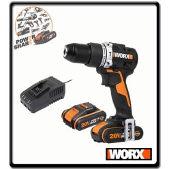 13mm - Cordless Impact Drill Driver - 20V- 60NM 1500RPM - 2PC x 2.0AH Batteries with Standard Charger | Worx 