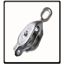 24mm Galvanized Pulley - Double | Block