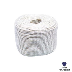 12mm - Polyester Rope - 3-Strand Construction - Sinking Rope | SOLD PER METER
