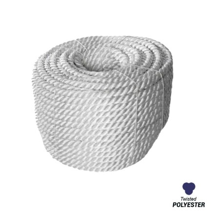 14mm - Polyester Rope - 3-Strand Construction - Sinking Rope | SOLD PER METER