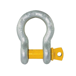 35 Ton | 50mm - Bow Shackle - Screw Pin Type, Grade S - Yellow Pin | Galvanised