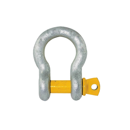 3.25 Ton | 16mm - Bow Shackle - Screw Pin Type, Grade S - Yellow Pin | Galvanised
