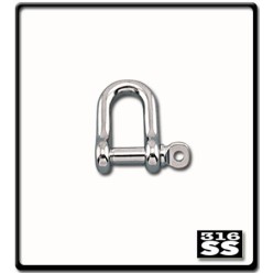 8mm D-Shackle | Stainless Steel