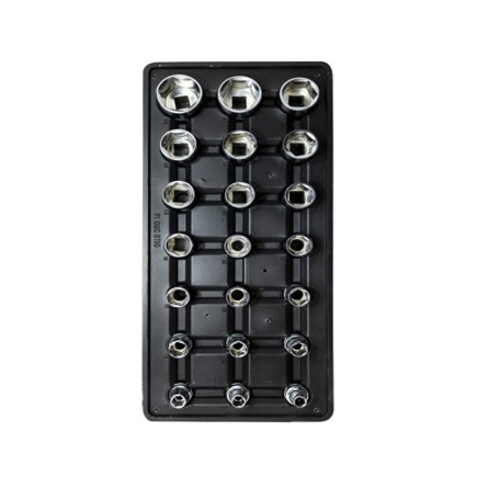 21 Piece ½ inch Drive Sockets 8 - 32mm Tray Set  | Fixman