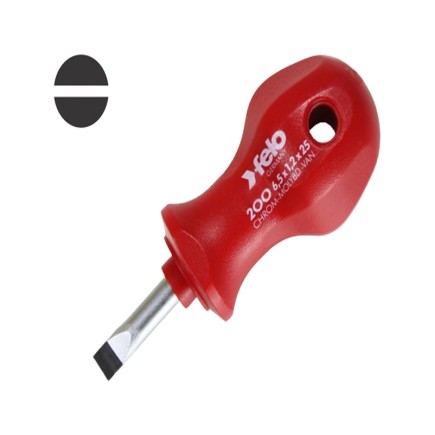 Shock Proof Screwdriver - Slotted 5.5 x 1 x 25mm | Felo Tools 