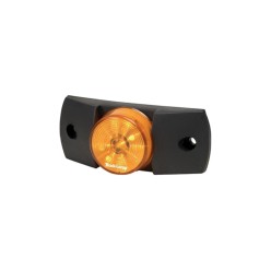 125x20mm - 7 LED Amber Circle Lens With Bracket  -  Flush Mount | Trucklamps