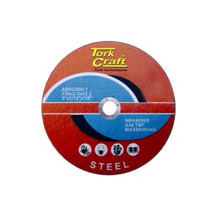 230 x 2.0 x 22.22mm - Steel Cutting Disc | Torkcraft