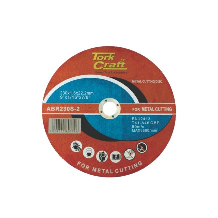 230 X 1.6 X 22.22mm - Steel Cutting Disc | Torkcraft 