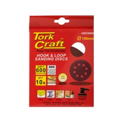 150mm - 600 Grit Sanding Disc - Velcro - 10pk | Torkcraft