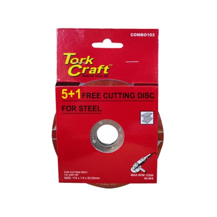 115 x 1.0 x 22.2mm - Steel Cutting Disc  - 5 + 1 Free | Combo 103