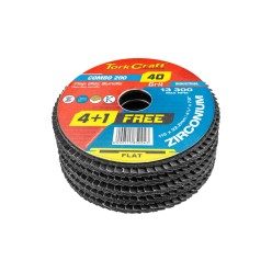 FLAP DISC ZIRCONIUM 115MM 40 GRIT FLAT 4+1 FREE