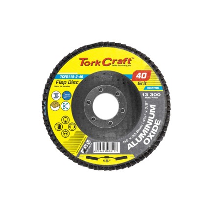 40 Grit - 115mm - Flap Disc 15 DEG. Angle | Aluminium Oxide