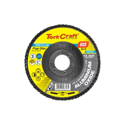 60 Grit - 115mm - Flap Disc 15 DEG. Angle | Aluminium Oxide