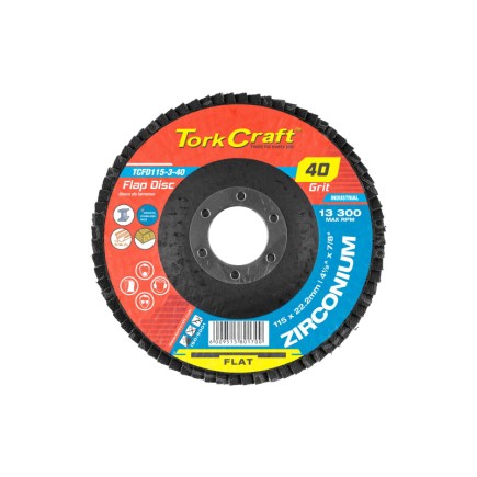 40 Grit - 115mm - Flap Disc - Flat  | Zirconium