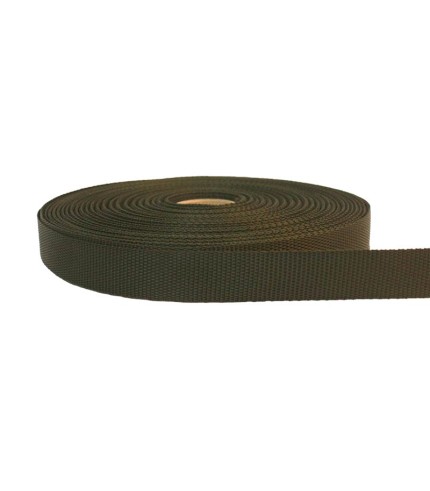 20mm - Lightweight Webbing - Dark Olive | SOLD PER METER