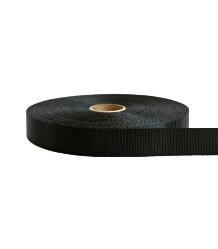 25mm – 2 Ton Industrial Webbing Black | SOLD PER METER