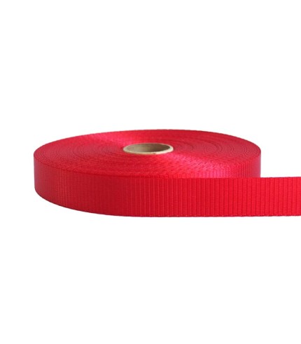 25mm – 2 Ton Industrial Webbing Red | SOLD PER METER