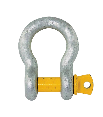120 Ton - Bow Shackle - Screw Pin Type, Grade S - Yellow Pin | Galvanised