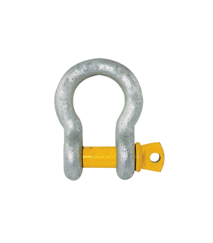 3.25 Ton | 16mm - Bow Shackle - Screw Pin Type, Grade S - Yellow Pin | Galvanised